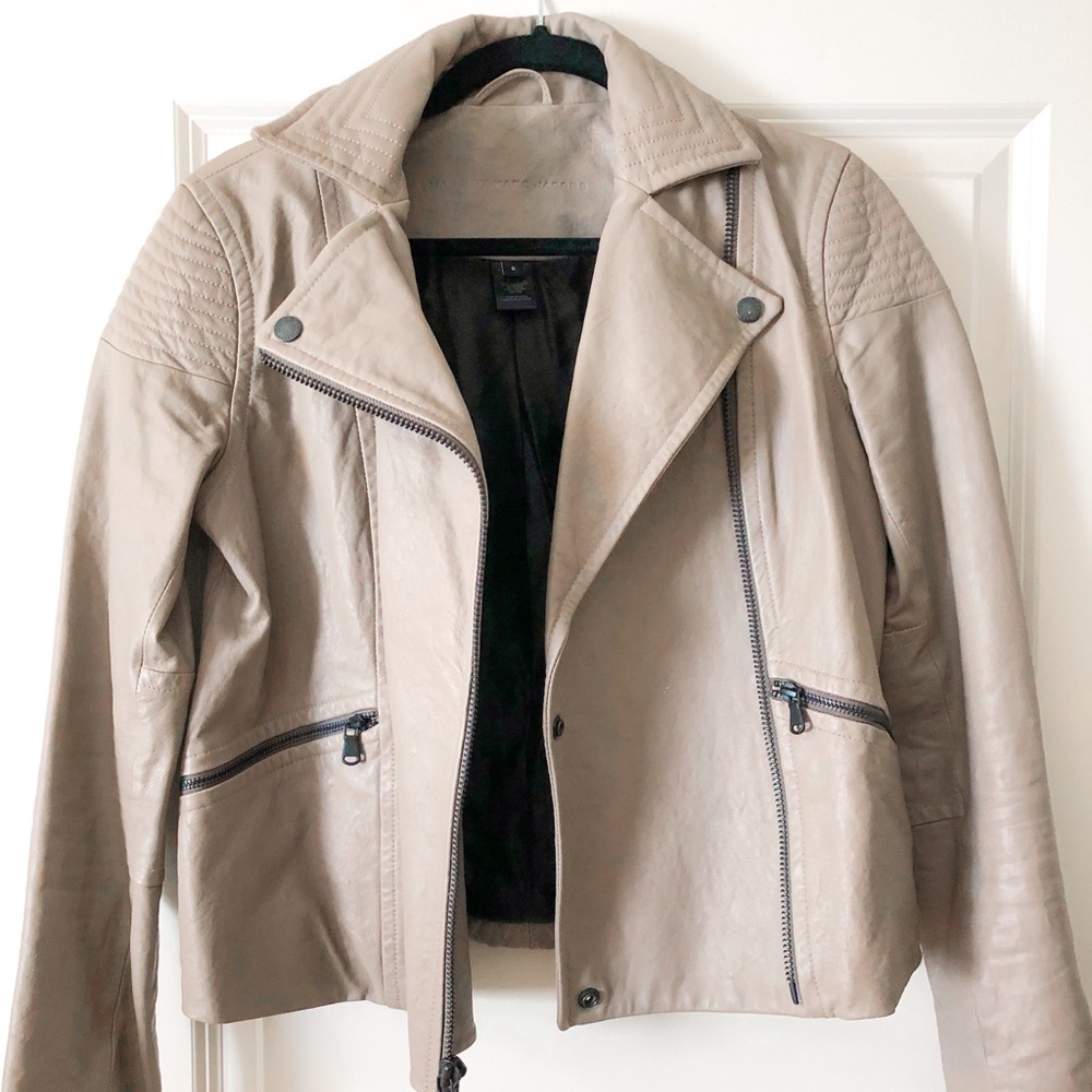 Marc by Marc Jacobs grey leather jacket